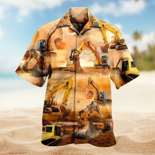 Excavator Working Hard Limited Edition – Hawaiian Shirt