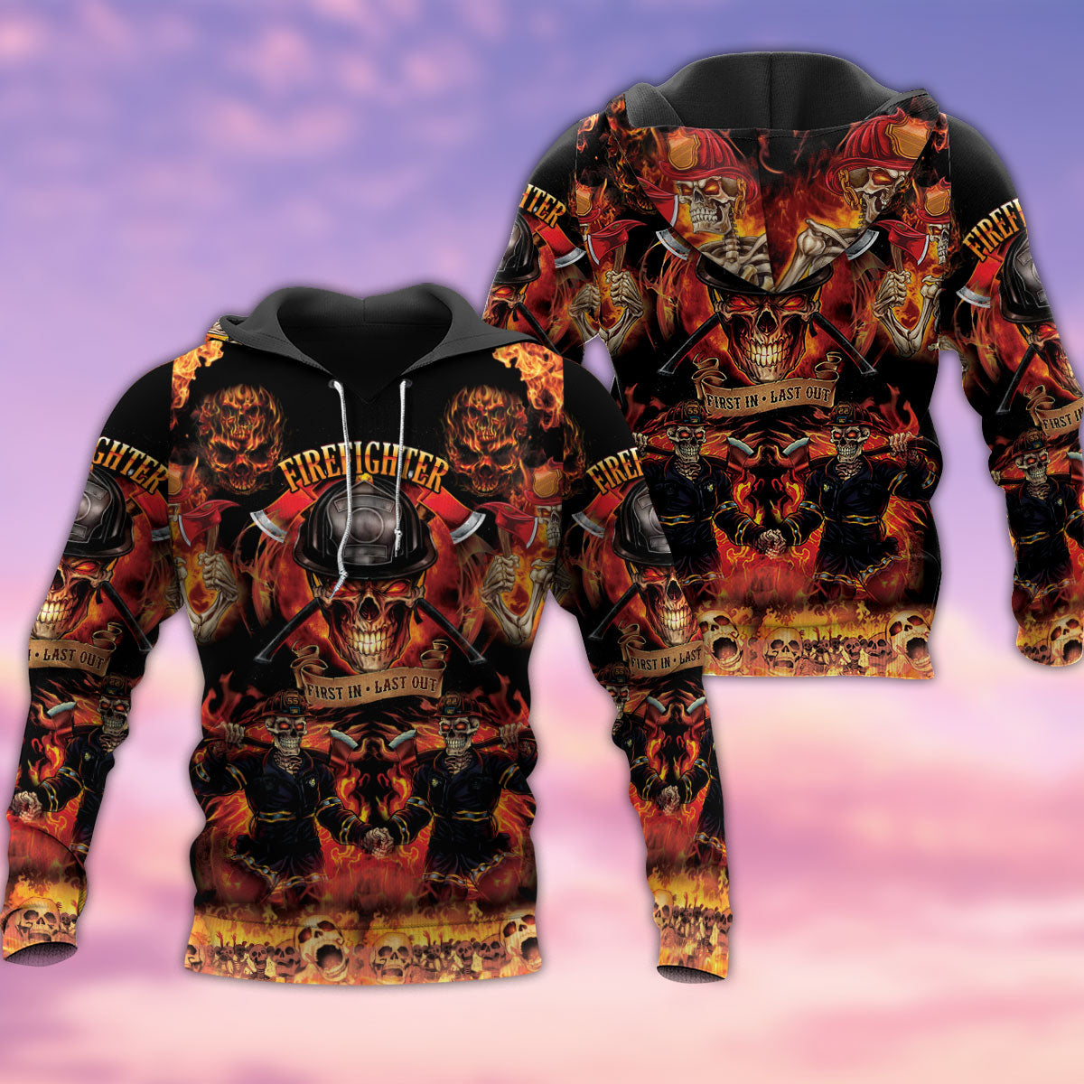 Firefighters On Fire Love Life Style - 3D Hoodie
