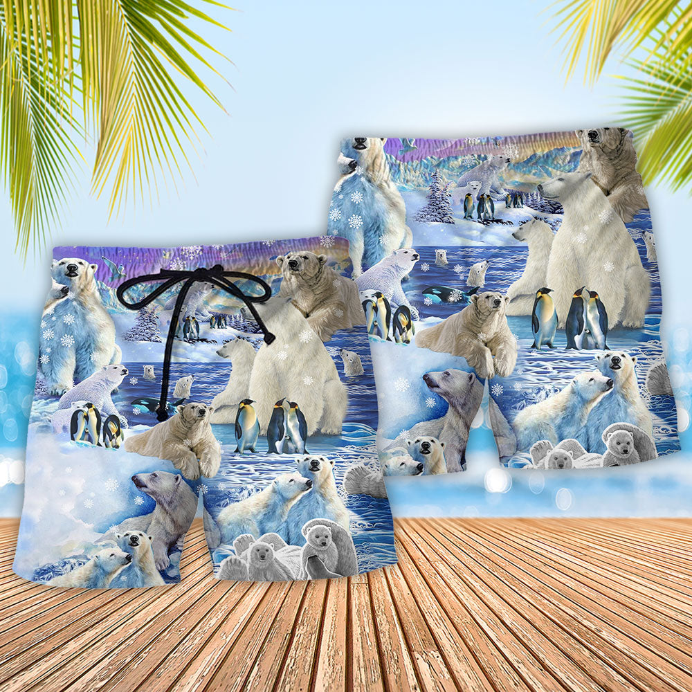 Bear Humor Humans Vs Animals Art – Beach Short