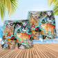 Thanksgiving Cat Autumn Art – Beach Short