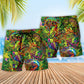 Abstract Colorful Chameleon Art – Beach Short