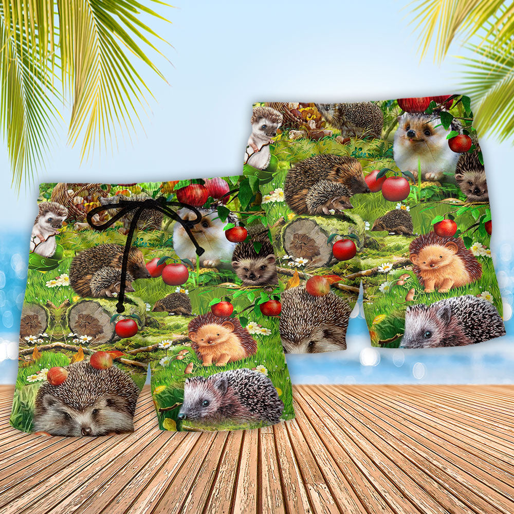 Hedgehog Life Is Better Cute Art – Beach Short