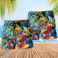 Parrot Papaya Tropical Color Art – Beach Short