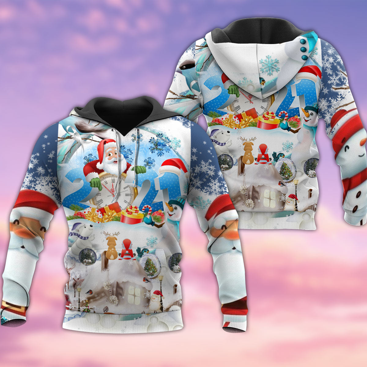 Sparkling New Year Snow - 3D Hoodie
