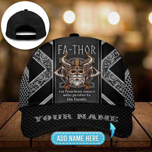 Viking Father Fearless Man Personalized – Classic Cap