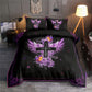 Jesus Faith Rose Butterfly Purple Christian Bedding Cover For Faith Bedroom Decor