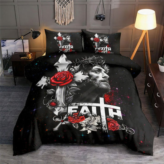 Faith Roses Christian Bedding Cover For Faith Bedroom Decor