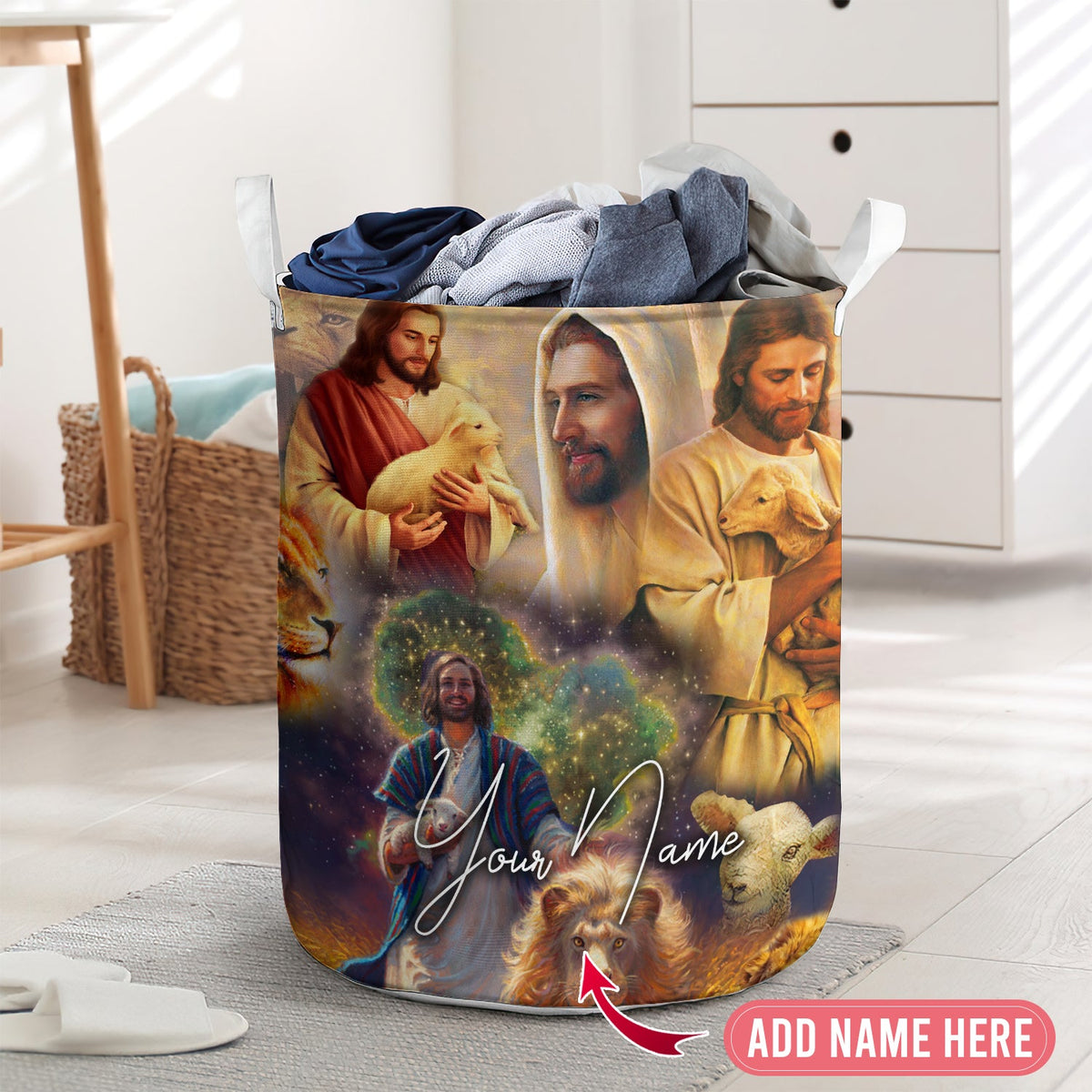 Faith Jesus love style personalized - Laundry basket - LAUB09TNH020322-Owls Matrix