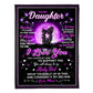 Family Baby Girl Mom To Daughter 50 x 60 Inch Flannel Blanket For Cozy Bedroom And Sofa Decor