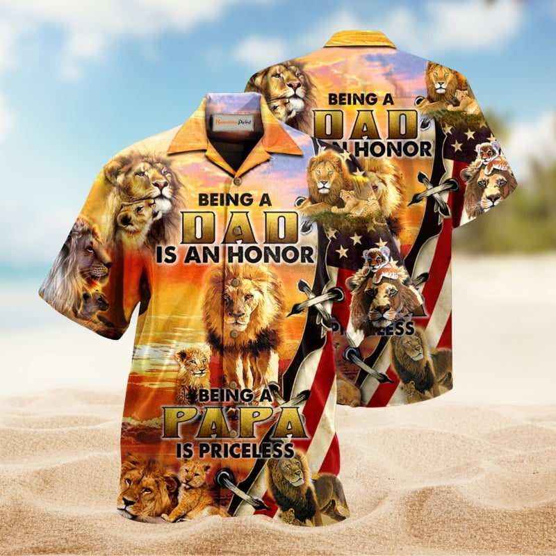 Family Being A Dad Is An Honor Being A Papa Is Priceless Limited Edition – Hawaiian Shirt