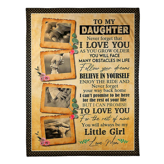 Family Dream Big Encouragement Daughter Gift 50 x 60 Inch Flannel Blanket For Cozy Bedroom And Sofa Decor