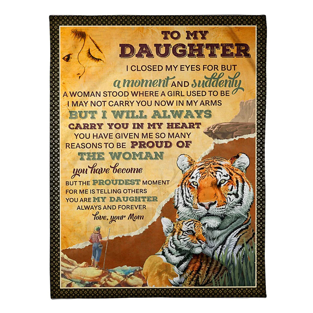 Family I Closed My Eyes For But A Moment Mom To Daughter 50 x 60 Inch Flannel Blanket For Cozy Bedroom And Sofa Decor