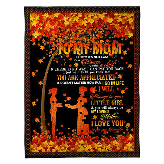 Family Endless Love Little Girl 50 x 60 Inch Flannel Blanket For Cozy Bedroom And Sofa Decor