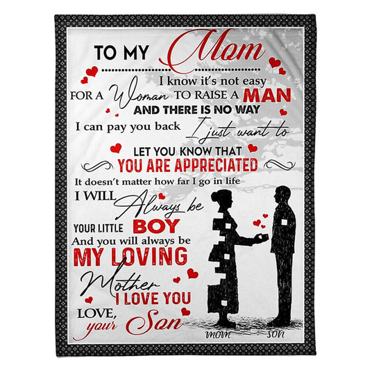 Family I Love You With All My Heart 50 x 60 Inch Flannel Blanket For Cozy Bedroom And Sofa Decor