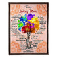 Family Lifelong Love Message 50 x 60 Inch Flannel Blanket For Cozy Bedroom And Sofa Decor