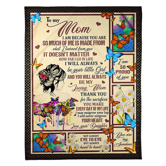 Family Lifelong Mother Love 50 x 60 Inch Flannel Blanket For Cozy Bedroom And Sofa Decor