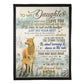 Family Positive Encouragement Message Daughter Gift 50 x 60 Inch Flannel Blanket For Cozy Bedroom And Sofa Decor