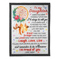 Family Love I'm Proud Of You Daughter Gift 50 x 60 Inch Flannel Blanket For Cozy Bedroom And Sofa Decor
