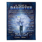 Family Never Feel That You're Alone Mom To Daughter Blue 50 x 60 Inch Flannel Blanket For Cozy Bedroom And Sofa Decor