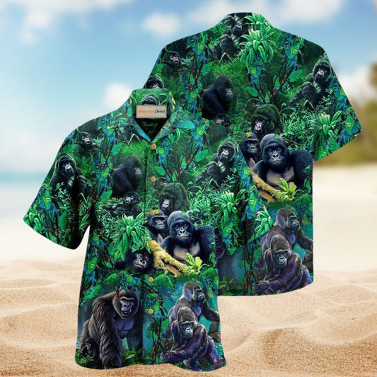 Family Of Gorillas In The Jungle Edition – Hawaiian Shirt