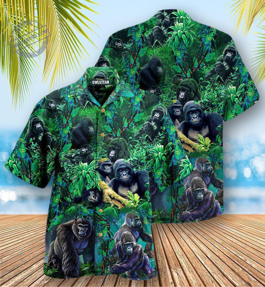 Family Of Gorillas In The Jungle Edition – Hawaiian Shirt