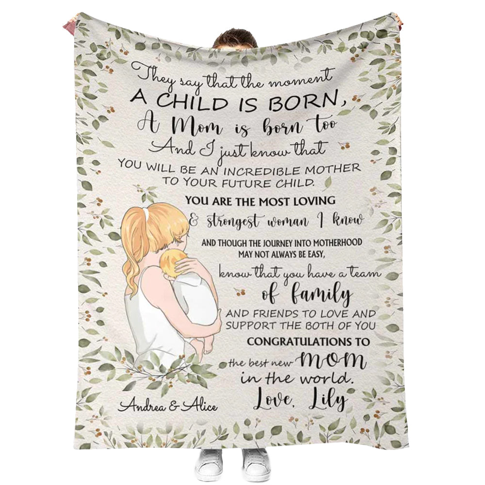 Family The Moment A Child Is Born Personalized 50 x 60 Inch Flannel Blanket For Cozy Bedroom And Sofa Decor