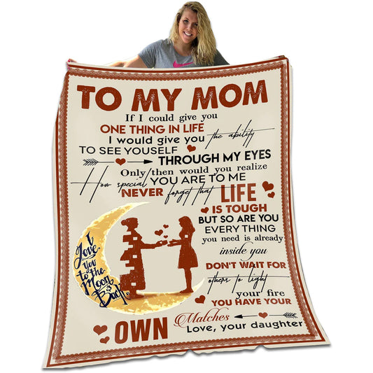 Family To Me You Are The World 50 x 60 Inch Flannel Blanket For Cozy Bedroom And Sofa Decor