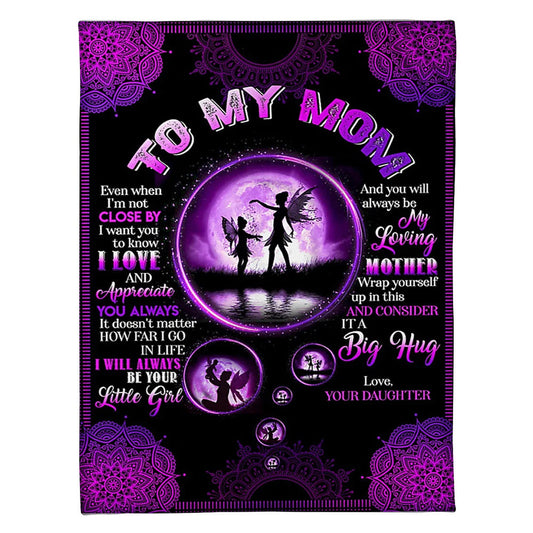 Family To Me You Are The World Mother 50 x 60 Inch Flannel Blanket For Cozy Bedroom And Sofa Decor