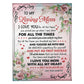 Family To My Mom 50 x 60 Inch Flannel Blanket For Cozy Bedroom And Sofa Decor