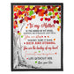 Family To My Mother Rich And Strong 50 x 60 Inch Flannel Blanket For Cozy Bedroom And Sofa Decor
