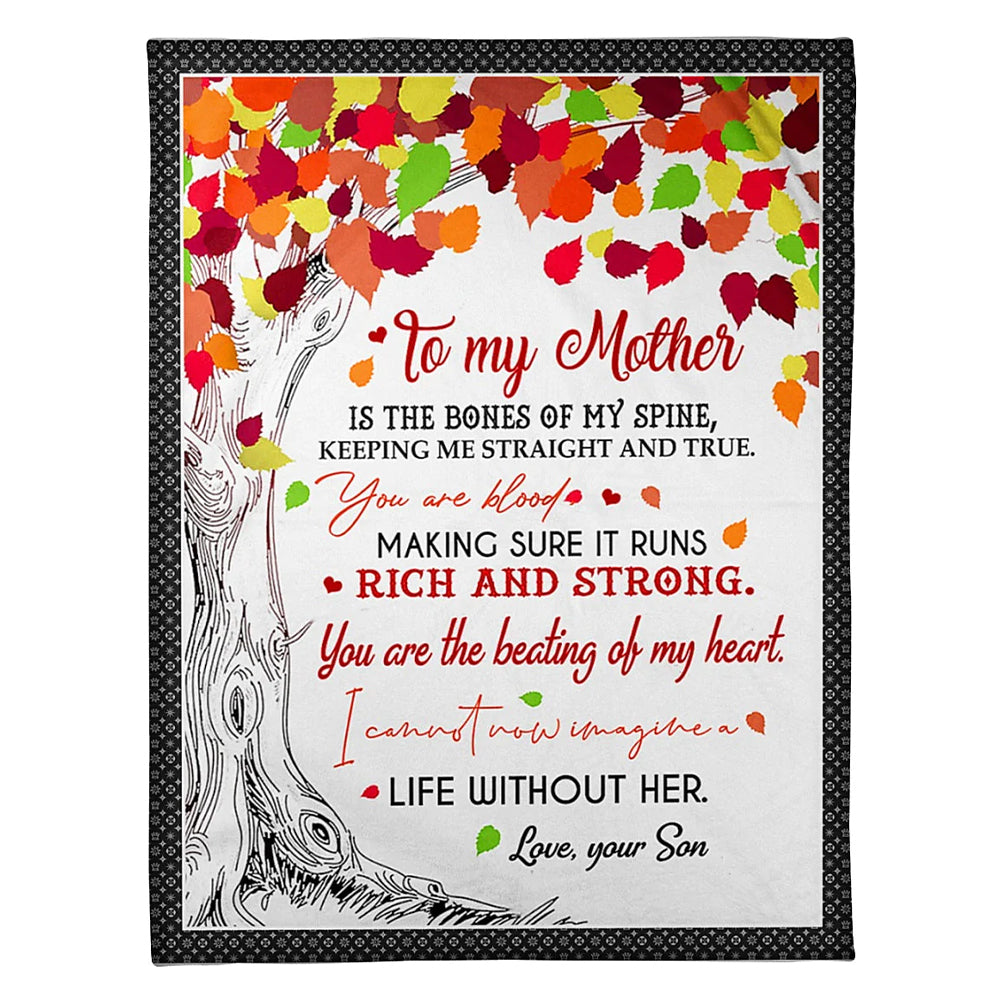Family To My Mother Rich And Strong 50 x 60 Inch Flannel Blanket For Cozy Bedroom And Sofa Decor