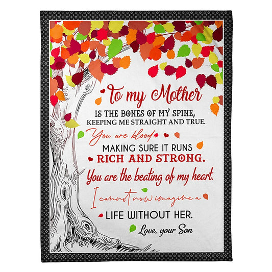 Family To My Mother Rich And Strong 50 x 60 Inch Flannel Blanket For Cozy Bedroom And Sofa Decor