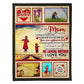 Family To My Mom You Are Appreciated Mother 50 x 60 Inch Flannel Blanket For Cozy Bedroom And Sofa Decor