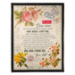Family To My Mother For Mother Rose Letter 50 x 60 Inch Flannel Blanket For Cozy Bedroom And Sofa Decor