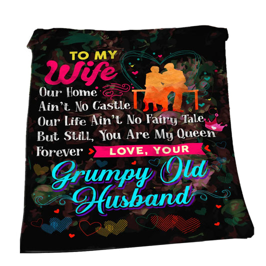 Family To My Wife Couple Love You My Destiny 50 x 60 Inch Flannel Blanket For Cozy Bedroom And Sofa Decor