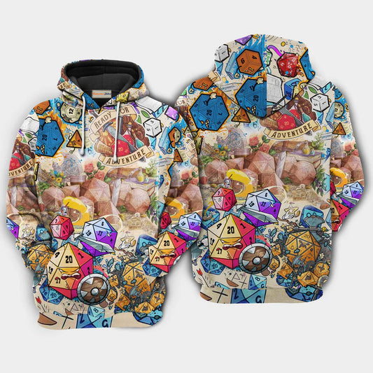 Fantasy Dice D20 Already Art – 3D Hoodie