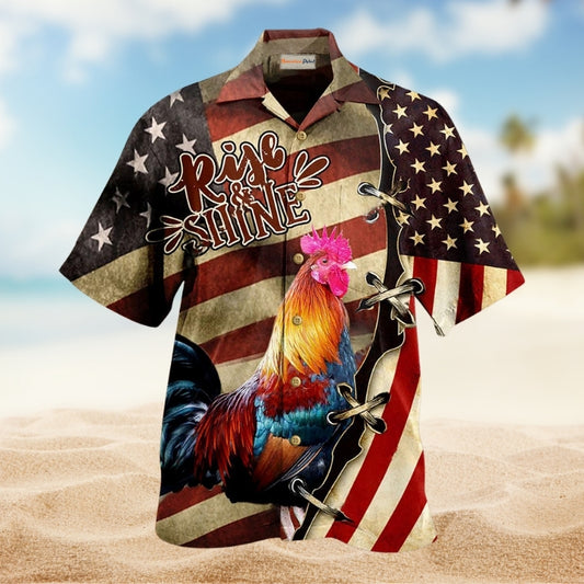 Farm America And Chicken Rise Shine Limited Edition – Hawaiian Shirt