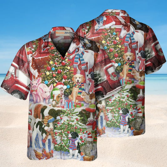 Farm Animals Christmas 1 – Hawaiian Shirt