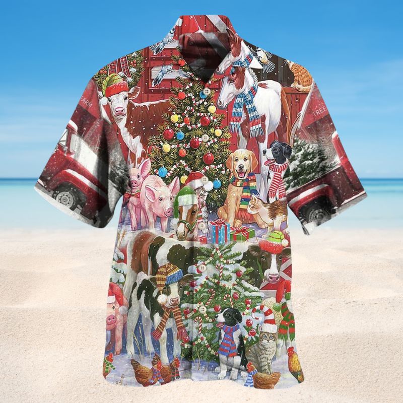 Farm Animals Christmas 1 – Hawaiian Shirt