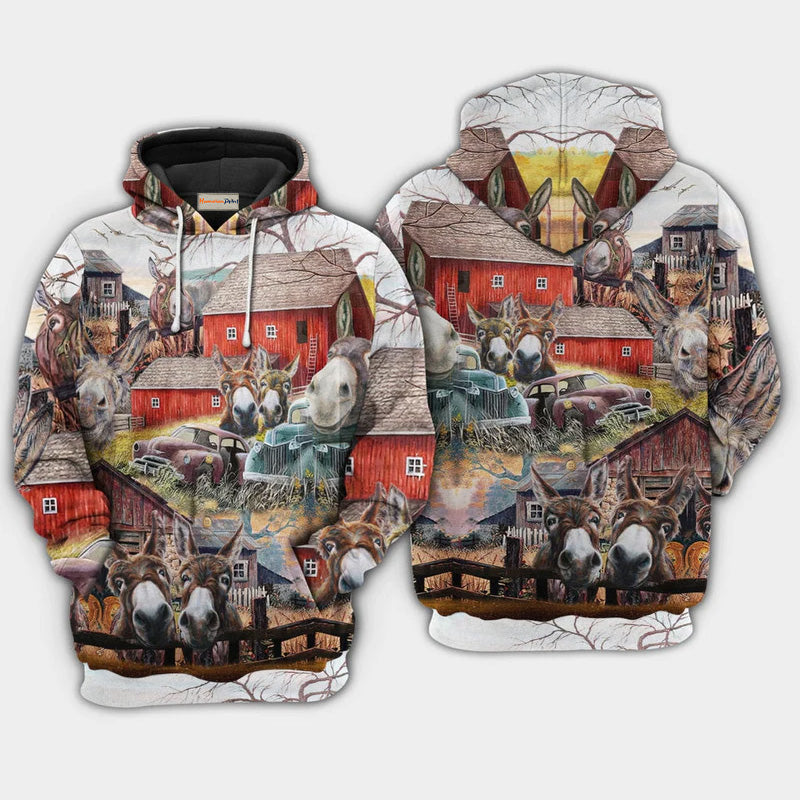 Farm Animals Love Happiness Art – 3D Hoodie