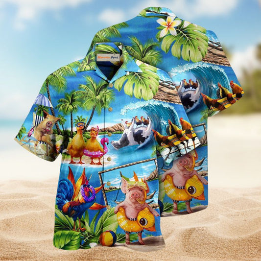 Farm Animals Stay Cool Edition – Hawaiian Shirt