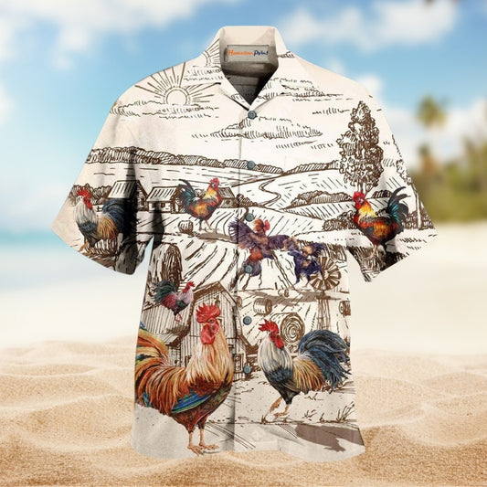 Farm Chicken Awesome Farmer Roosters Limited Edition – Hawaiian Shirt