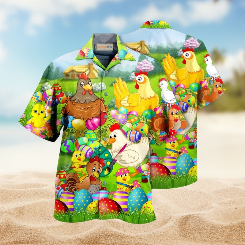 Farm Chicken Easter Eggs Limited Edition – Hawaiian Shirt