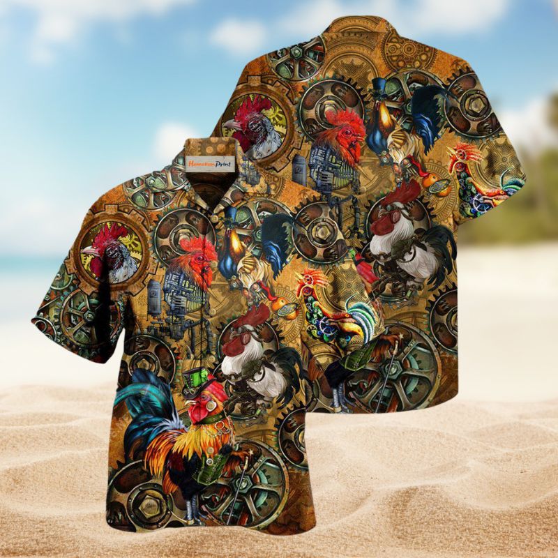Farm Chicken Rooster Steampunk Edition – Hawaiian Shirt