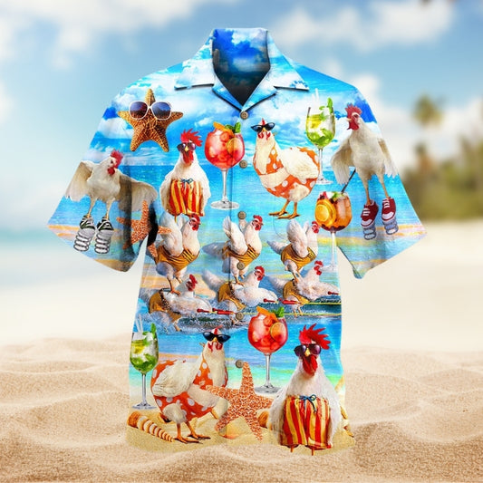 Farm Chickens On The Beach Limited Edition – Hawaiian Shirt