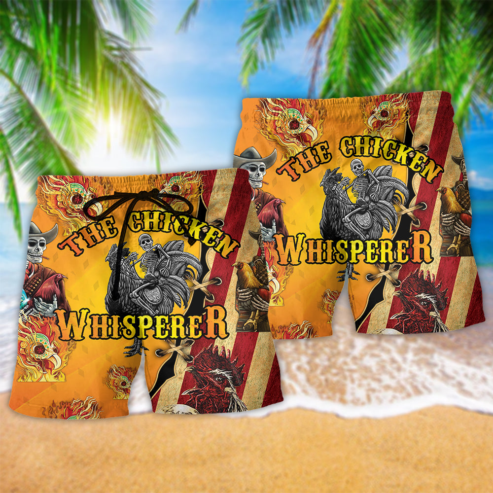 Farm Skull Chicken Fire Style - Beach Short