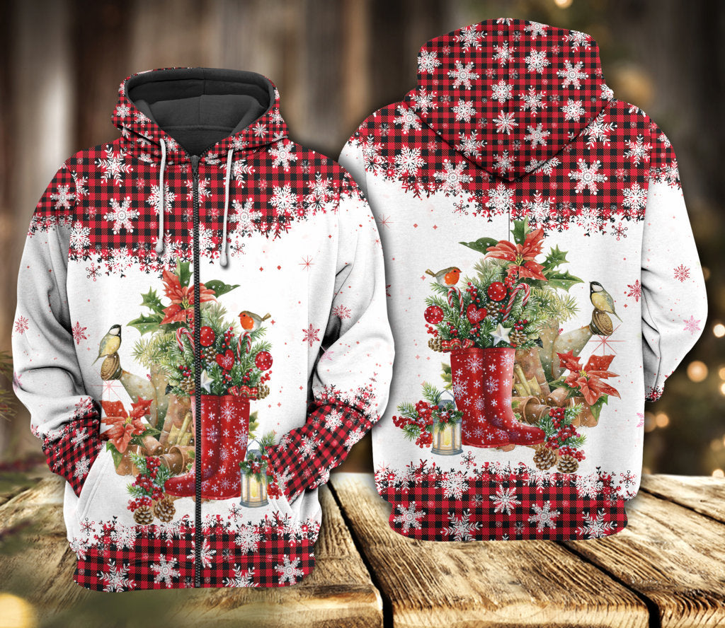 Farm Love Christmas Holiday Art – 3D Hoodie