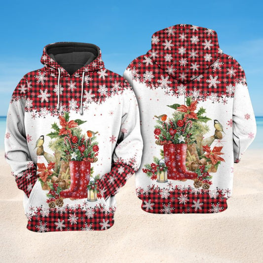 Farm Love Christmas Holiday Art – 3D Hoodie