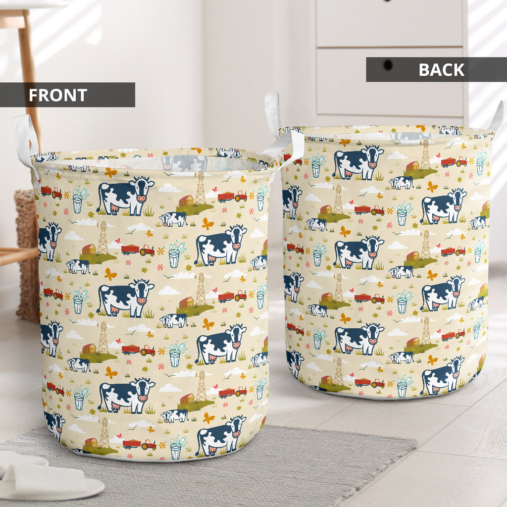 Cow Love My Farm - Laundry Basket - Owls Matrix LTD