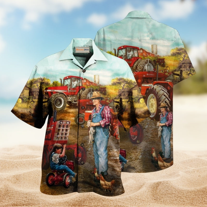 Farmer Awesome Fatherhood In Farm Limited Edition – Hawaiian Shirt